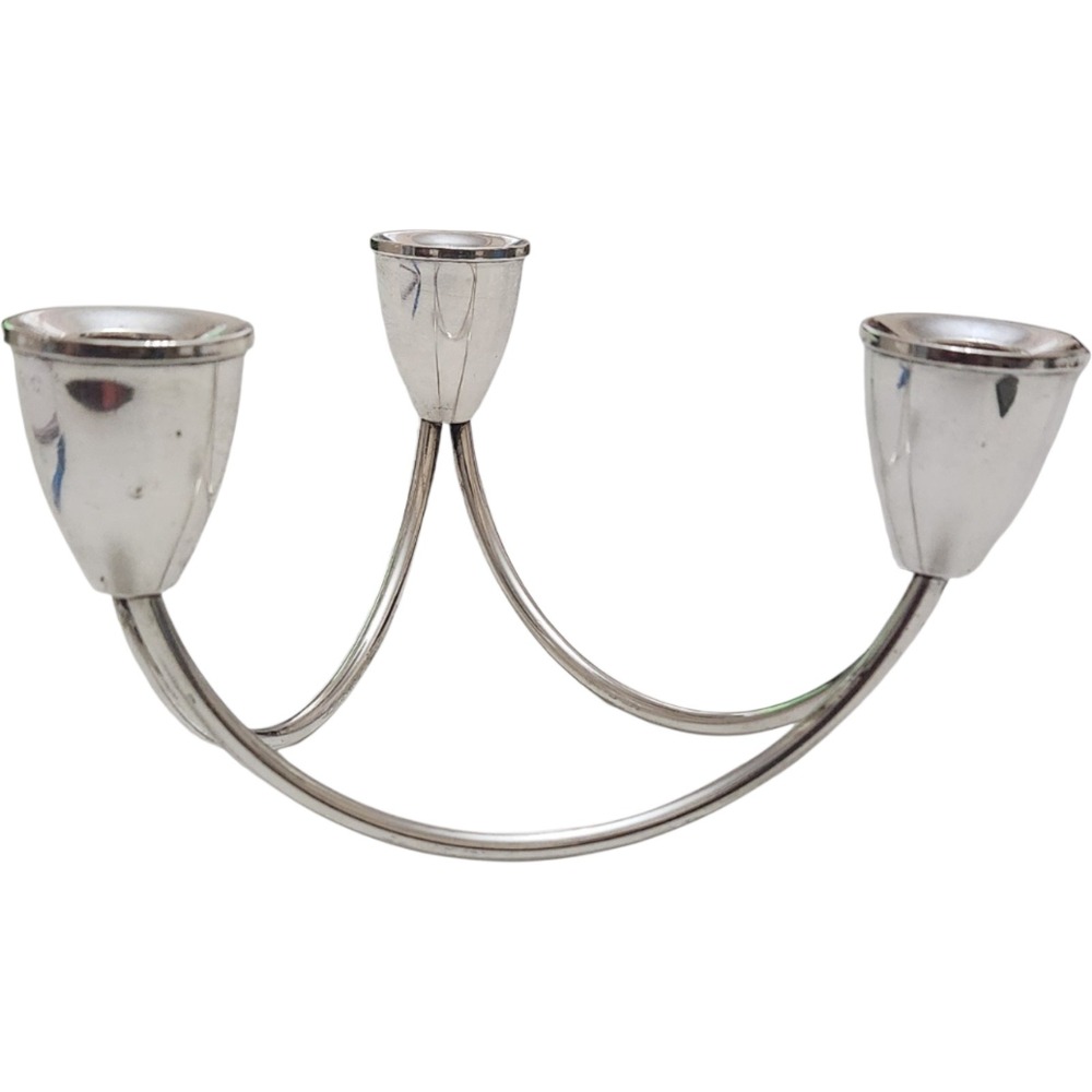 Duchin Creation Sterling Silver Weighted 3 Light Arched Candelabra Vintage‎ MCM